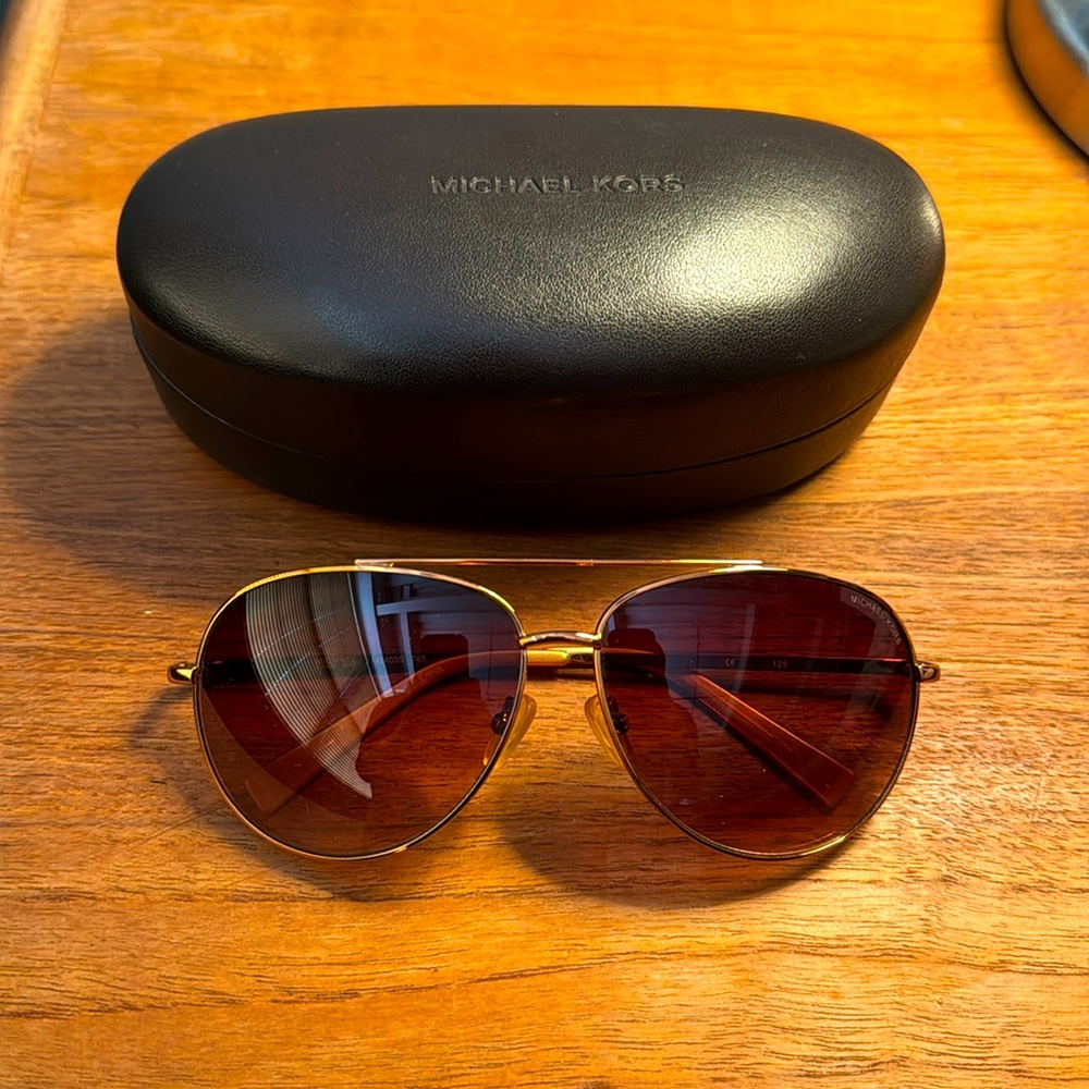 Michael Kors Women’s Copper Aviator Sunglasses